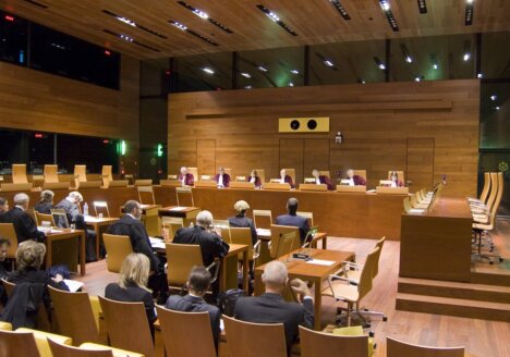 Une audience de la Cour de justice de l'Union Europeenne